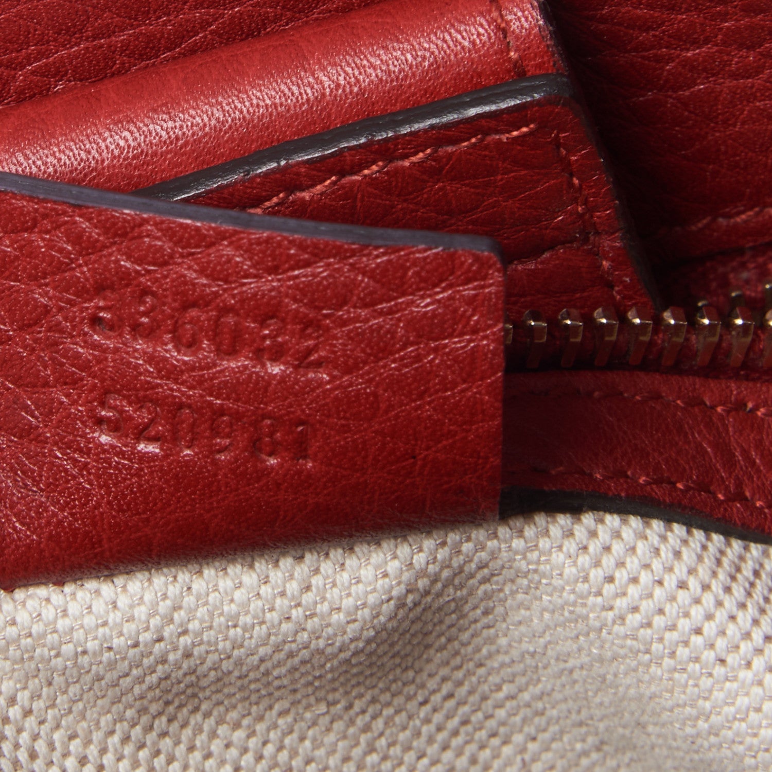 Gucci Calfskin Small Bamboo Shopper Tote Red 9 of 9