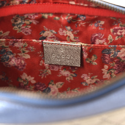 Gucci Laminated Nappa Trapuntata Small Zumi Shoulder Bag Rosso Marine Argento 8 of 10