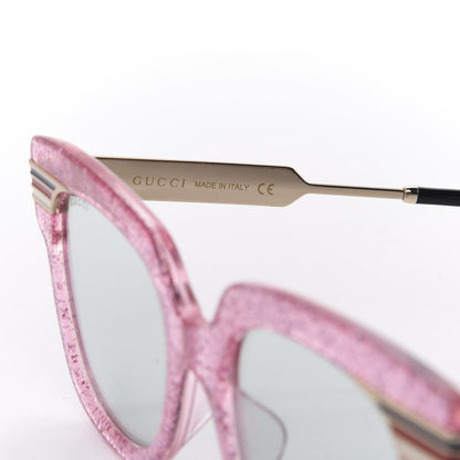 Gucci Acetate Square Frame Web Glitter GG0281S Sunglasses Pink 5 of 8