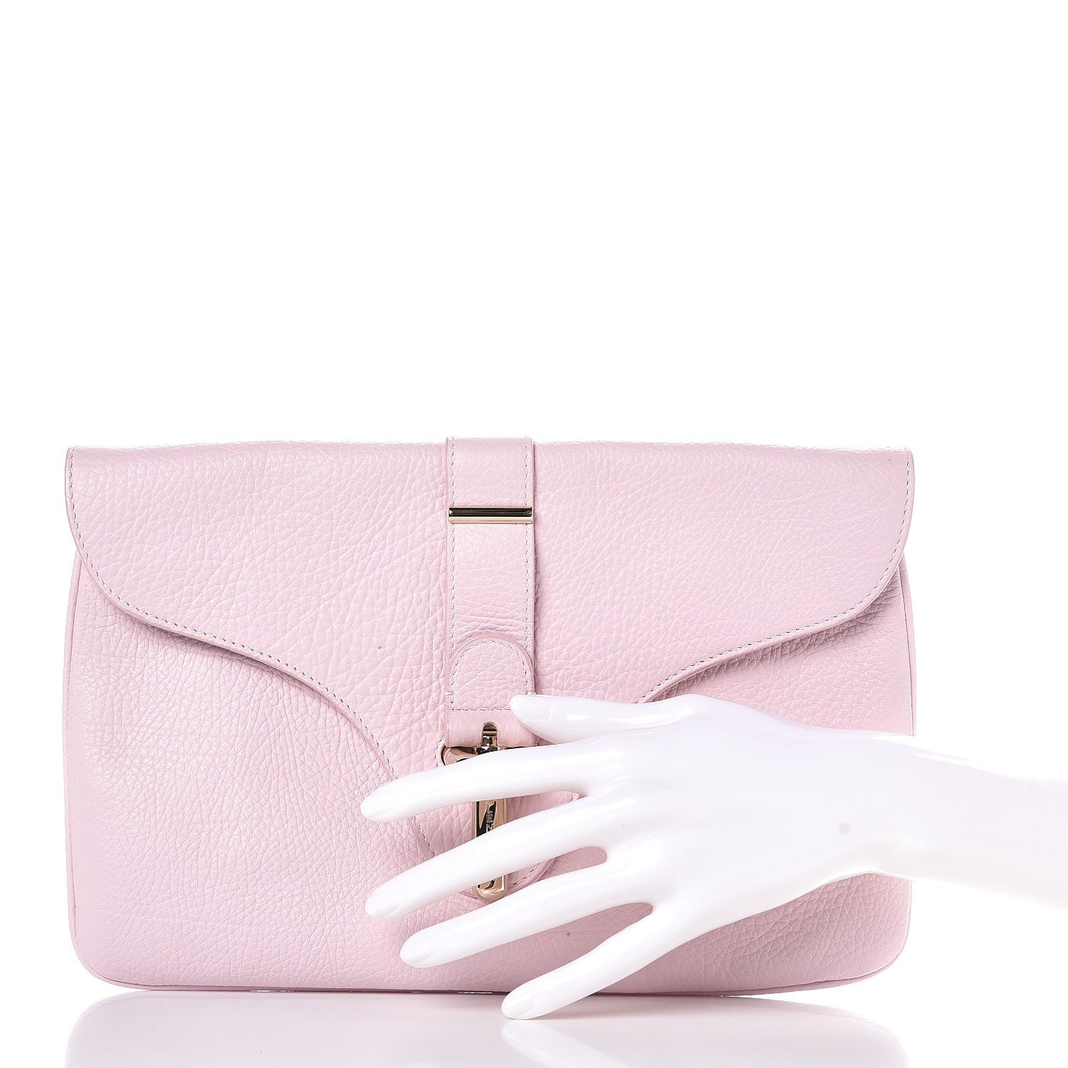 Balenciaga Grained Calfskin Tube Pochette Rose Poudre 2 of 8