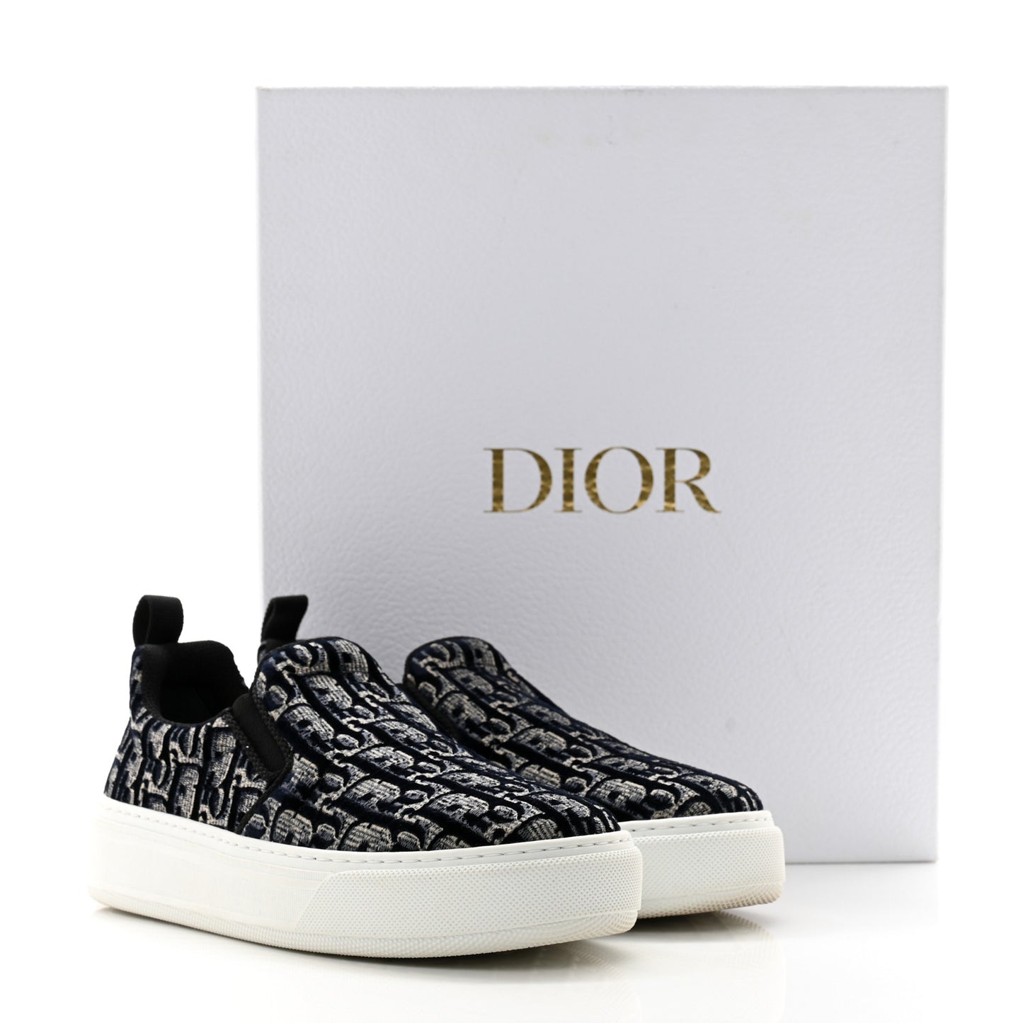 Velvet Oblique Womens Solar Slip On Sneakers 36 Deep Blue