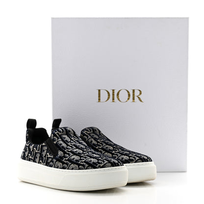 Christian Dior Velvet Oblique Womens Solar Slip On Sneakers 36 Deep Blue 9 of 9