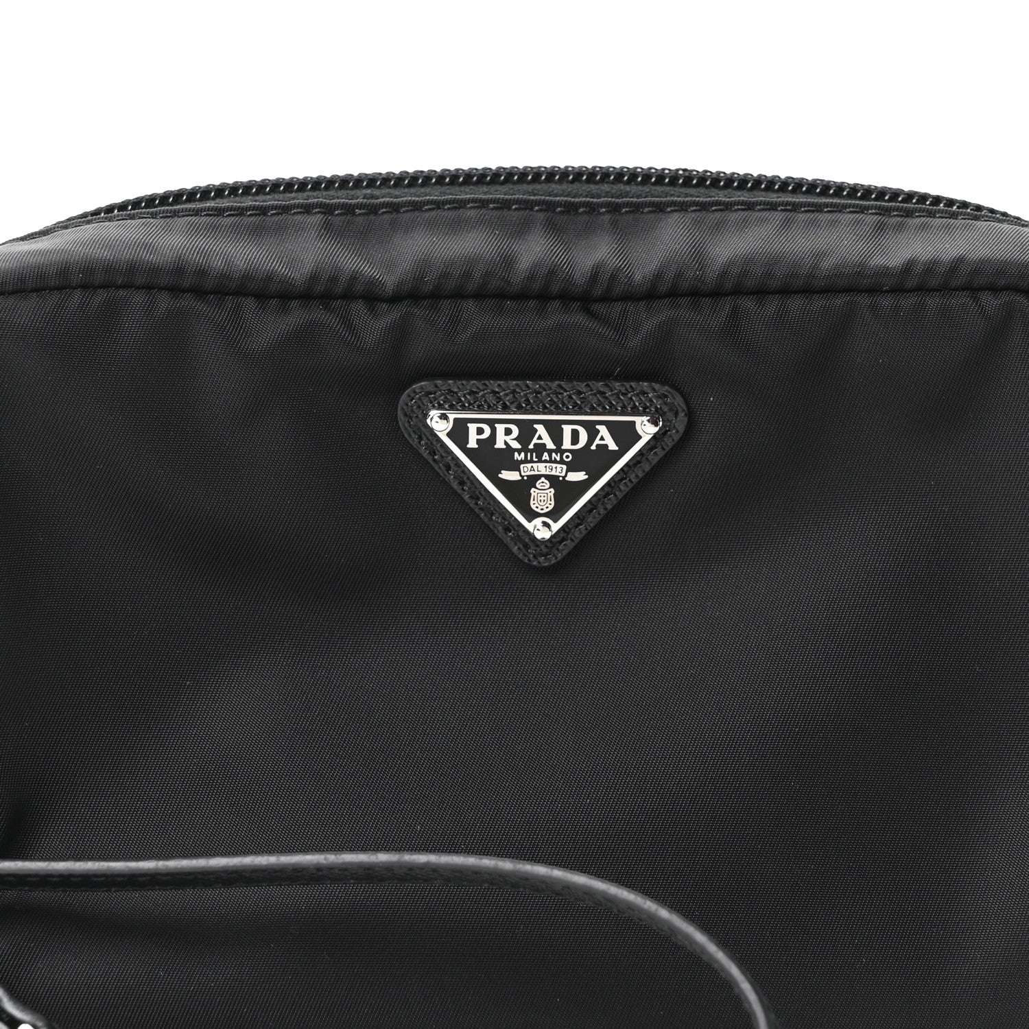 Prada Re-Nylon Vela Saffiano Wristlet Black 8 of 10