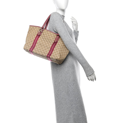 Gucci Monogram Large Jolicoeur Tote Pink 2 of 12