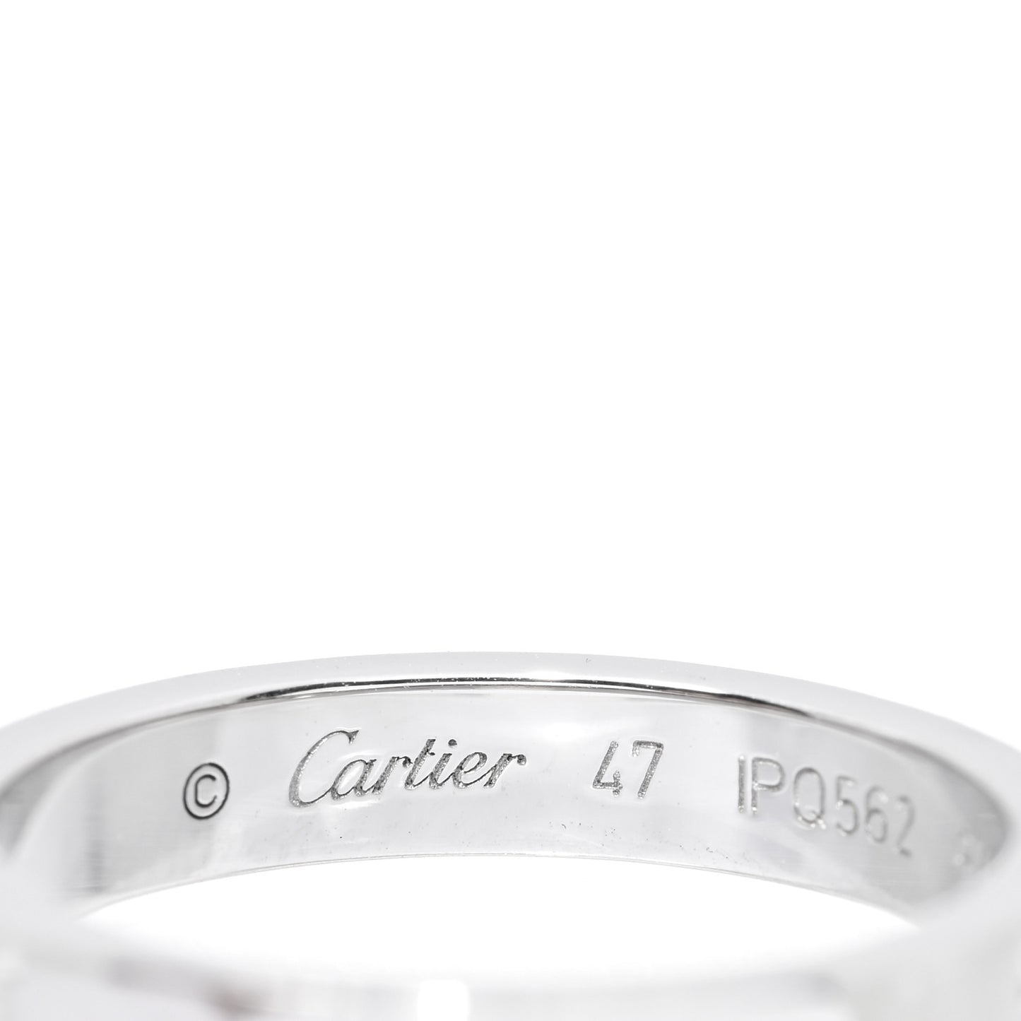 Platinum Diamond 3mm C De Cartier Wedding Band Ring 47 4