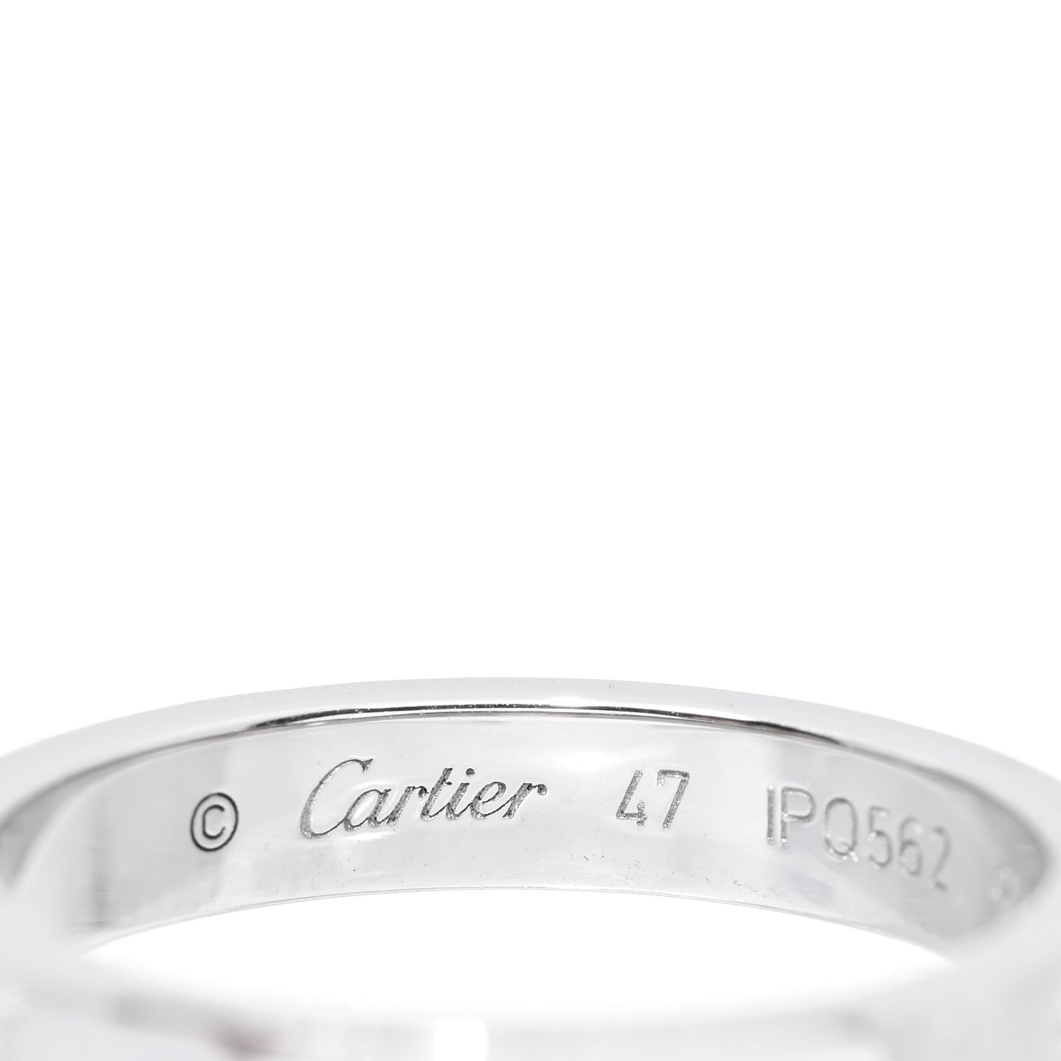 Cartier Platinum Diamond 3mm C De Cartier Wedding Band Ring 47 4 4 of 4