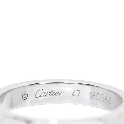 Cartier Platinum Diamond 3mm C De Cartier Wedding Band Ring 47 4 4 of 4