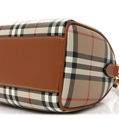 Burberry Vintage Check Mini Bowling Bag Briar Brown 10 of 10