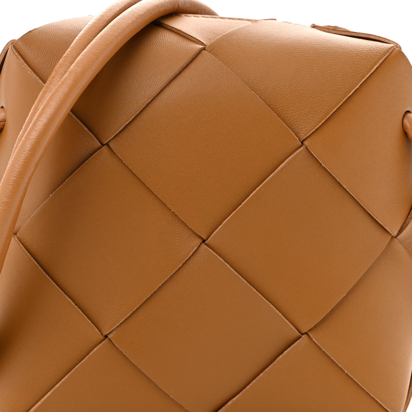 Lambskin Maxi Intrecciato Mini Cassette Camera Bag Acorn