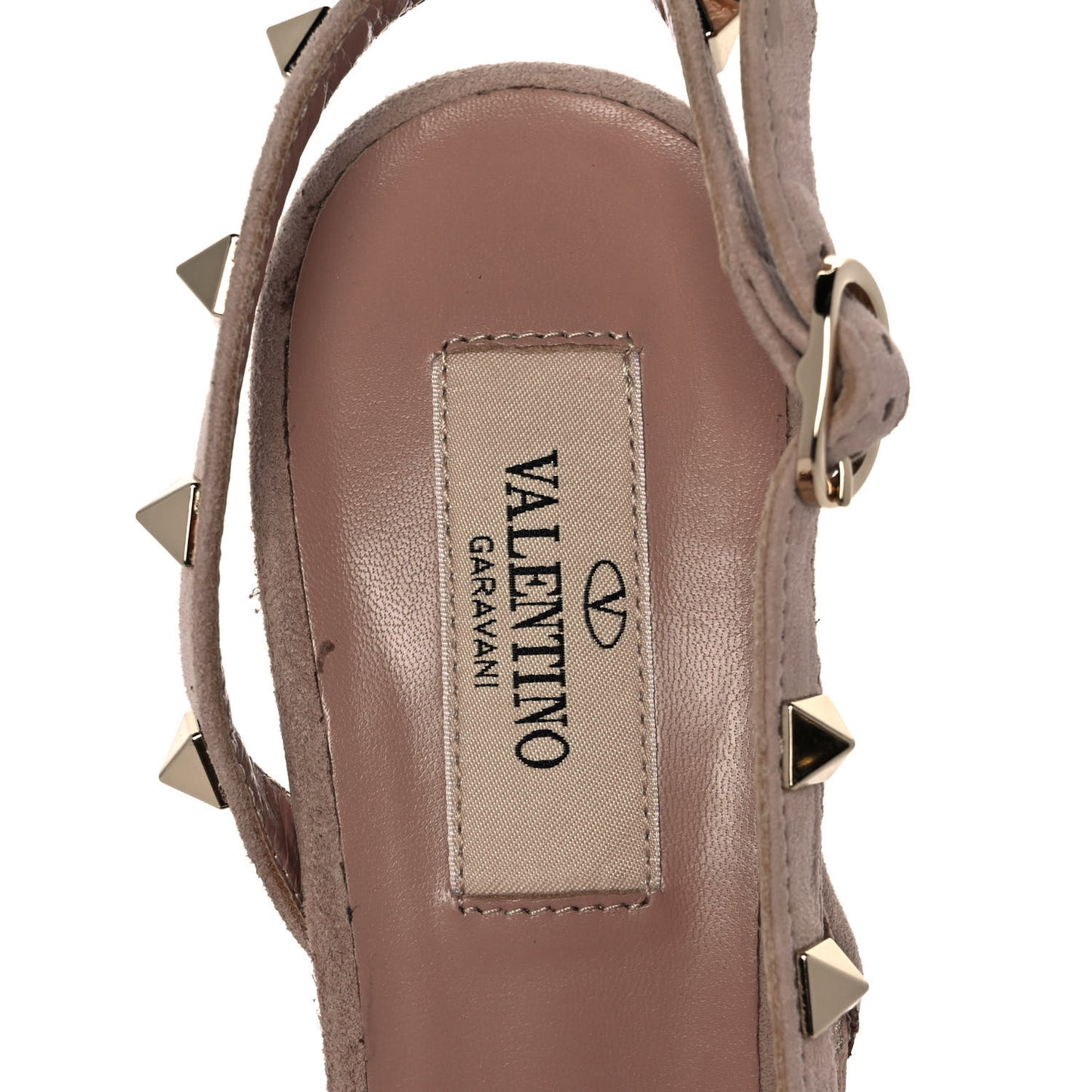 Mesh Point d'Esprit Rockstud Half D'Orsay Slingback 85mm Pumps 37.5 Rose Cannelle