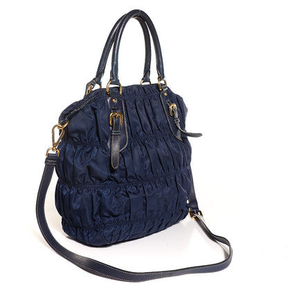 Prada Tessuto Nylon Gaufre Tote Baltico 3 of 9