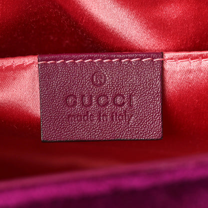 Gucci Velvet Matelasse Mini GG Marmont Shoulder Bag Fuchsia Violet Cyclamen 6 of 10