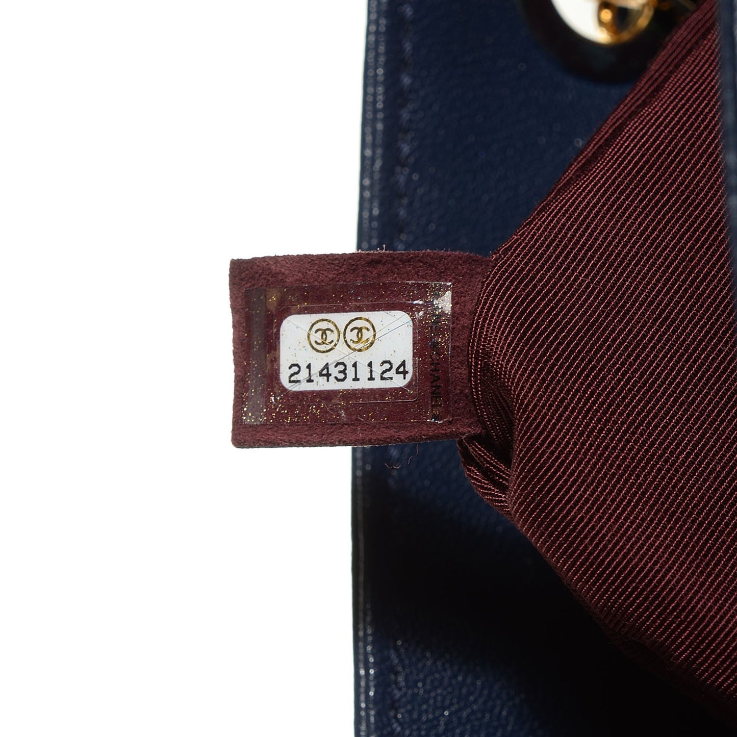 Sheepskin Quilted Mademoiselle Vintage Shopping Tote Blue