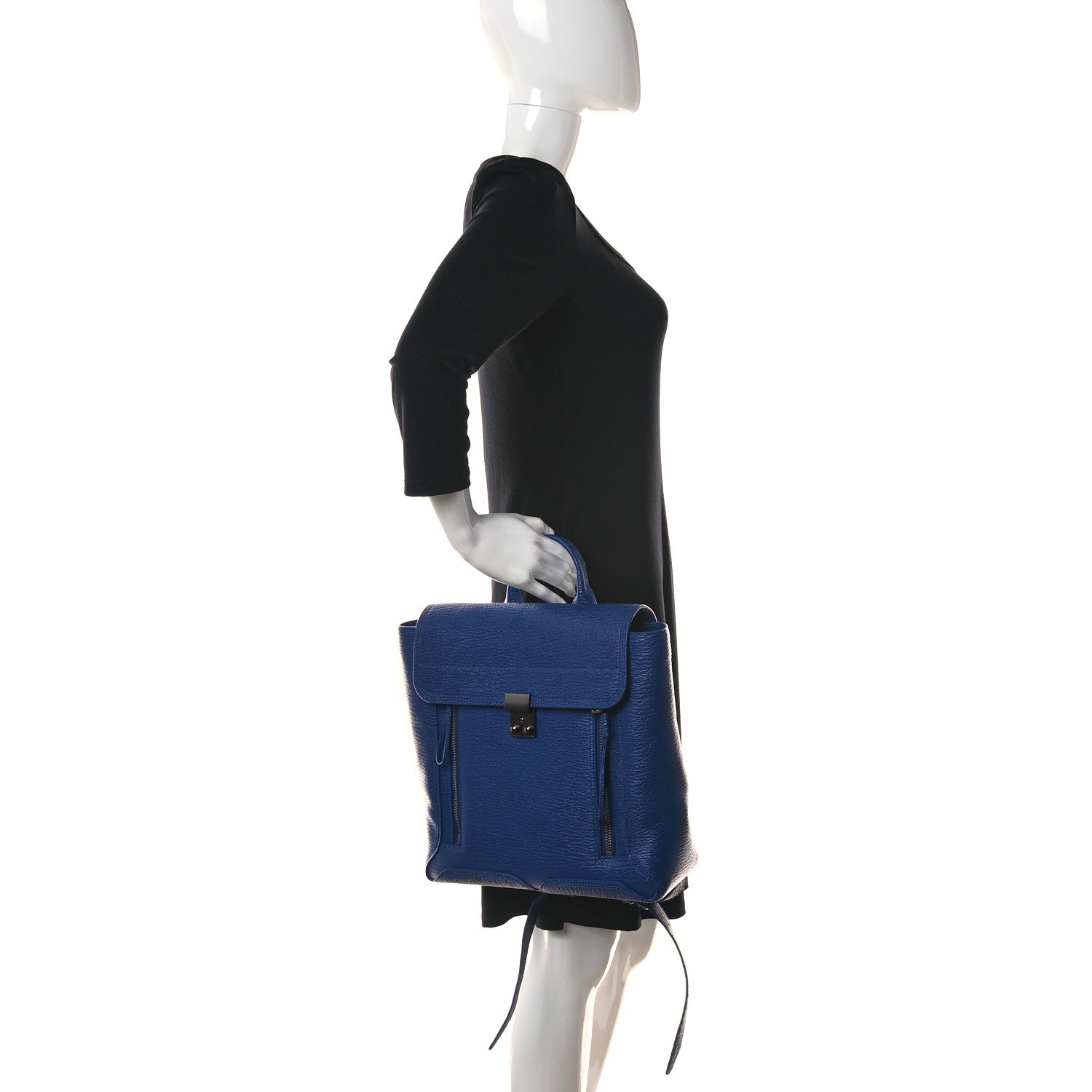 3.1 Phillip Lim Textured Calfskin Pashli Backpack Cobalt 2 of 10