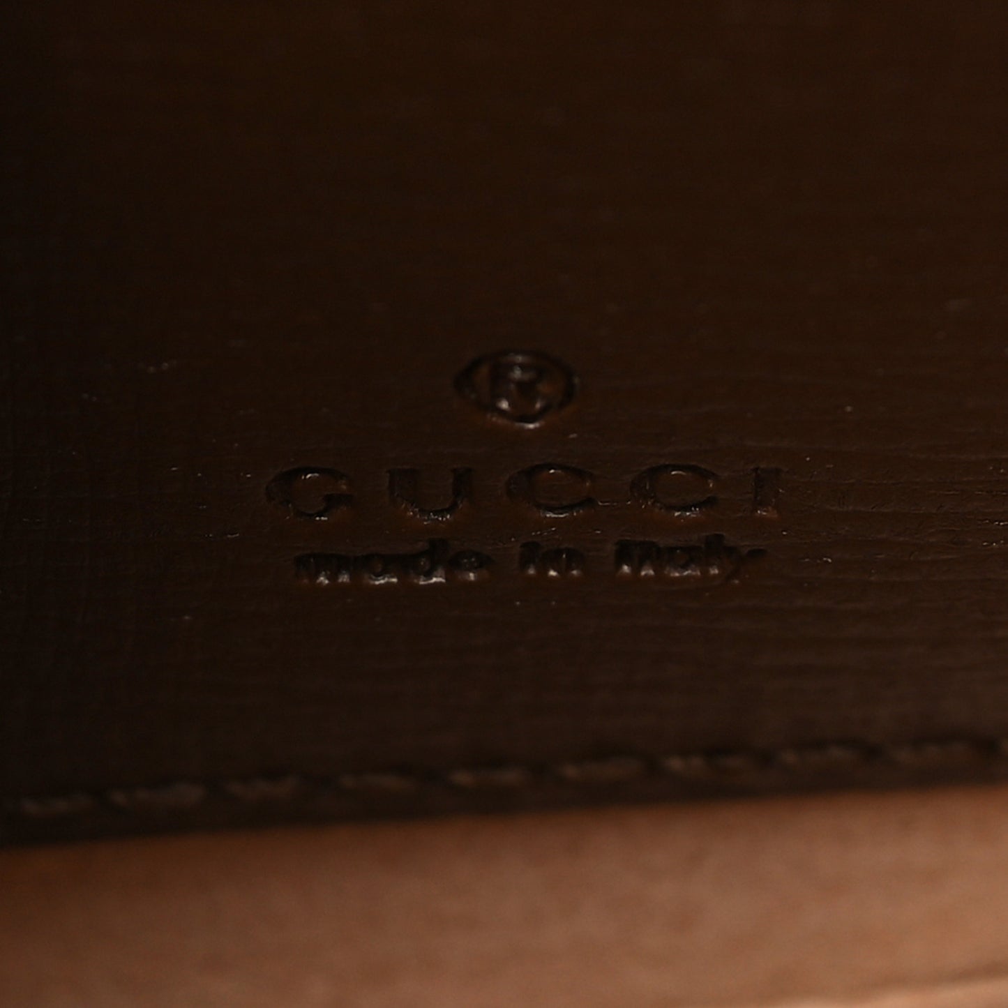 GG Supreme Monogram Azalea Calfskin Web Horsebit 1955 Wallet On Strap Beige Ebony Brown Sugar