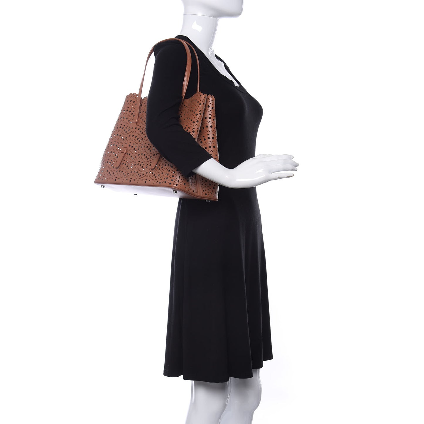 Calfskin Vienne Wave Mina 32 Bag Tan Clair