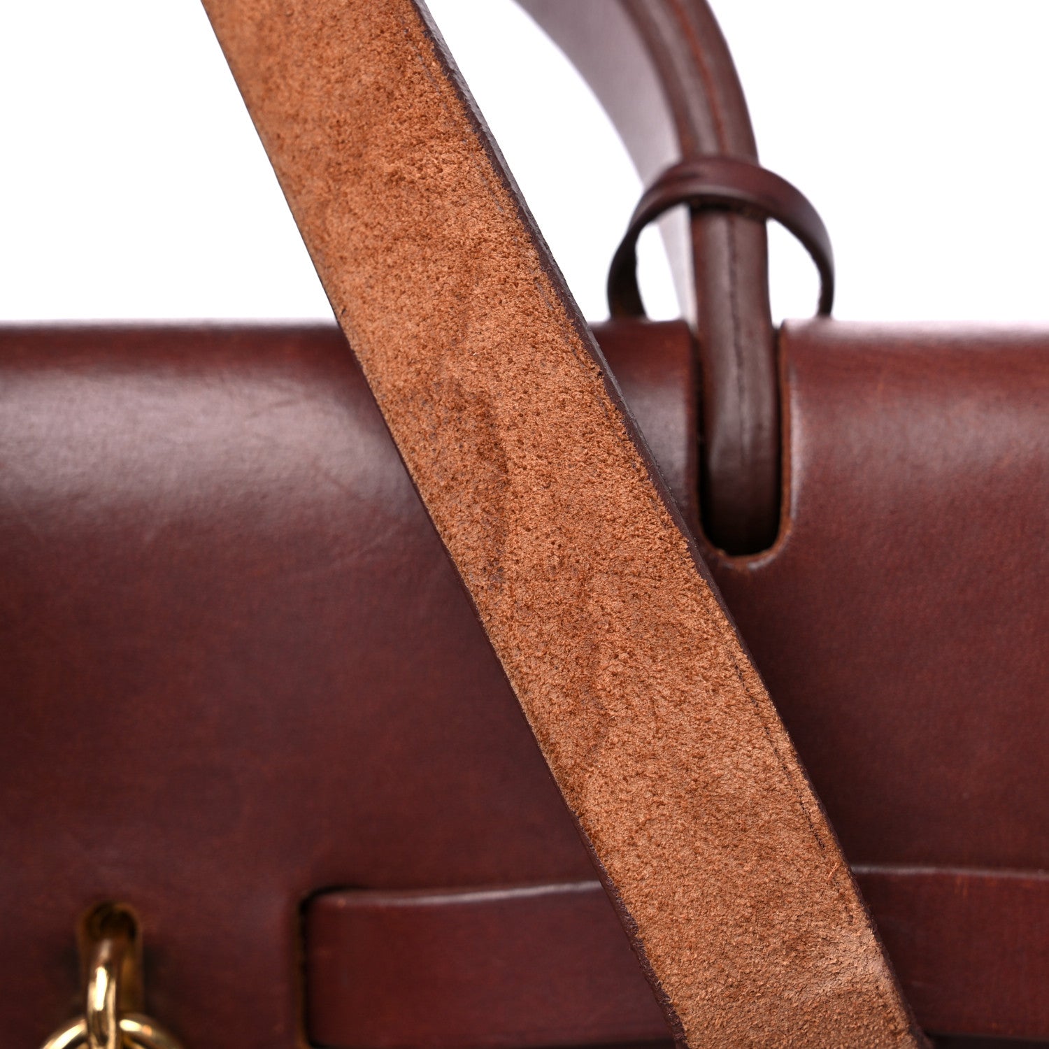 Hermes Toile Vache Calfskin Herbag 30 PM Backpack Havane 19 of 22