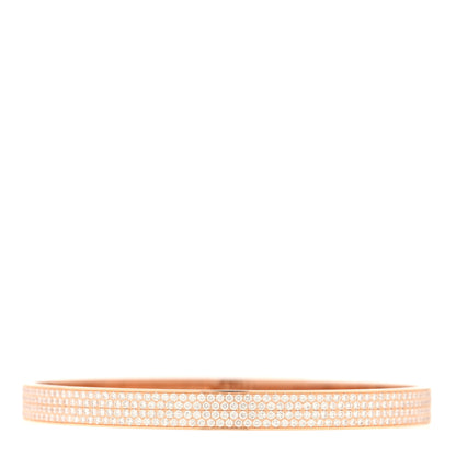 Hermes 18K Rose Gold Diamond PM Kelly Full Pave Bracelet 2 of 4
