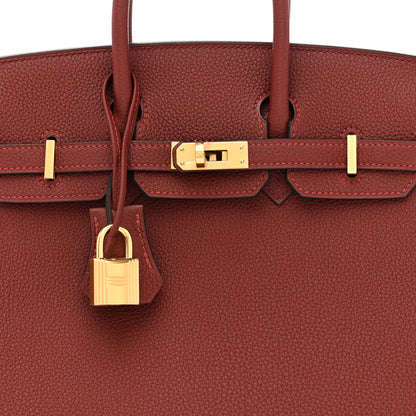 Hermes Togo Birkin 25 Rouge H 8 of 12