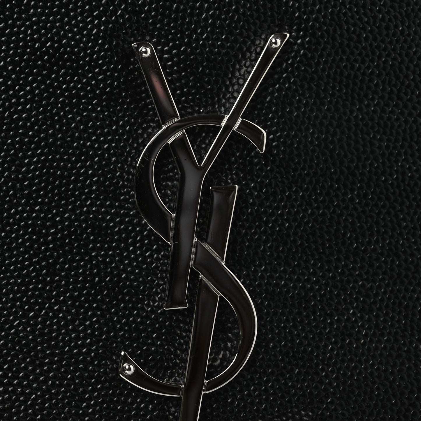 Grain De Poudre Medium Classic Monogram Kate Satchel Black