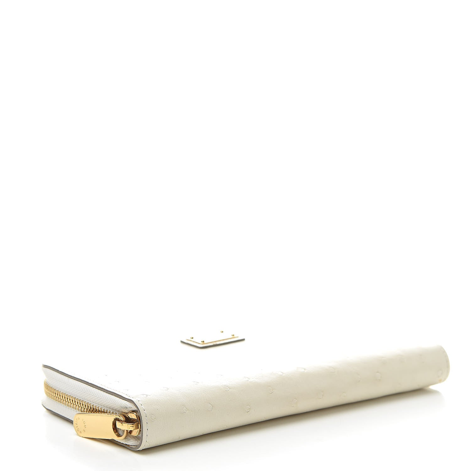 Louis Vuitton Ostrich Zippy White 4 of 8