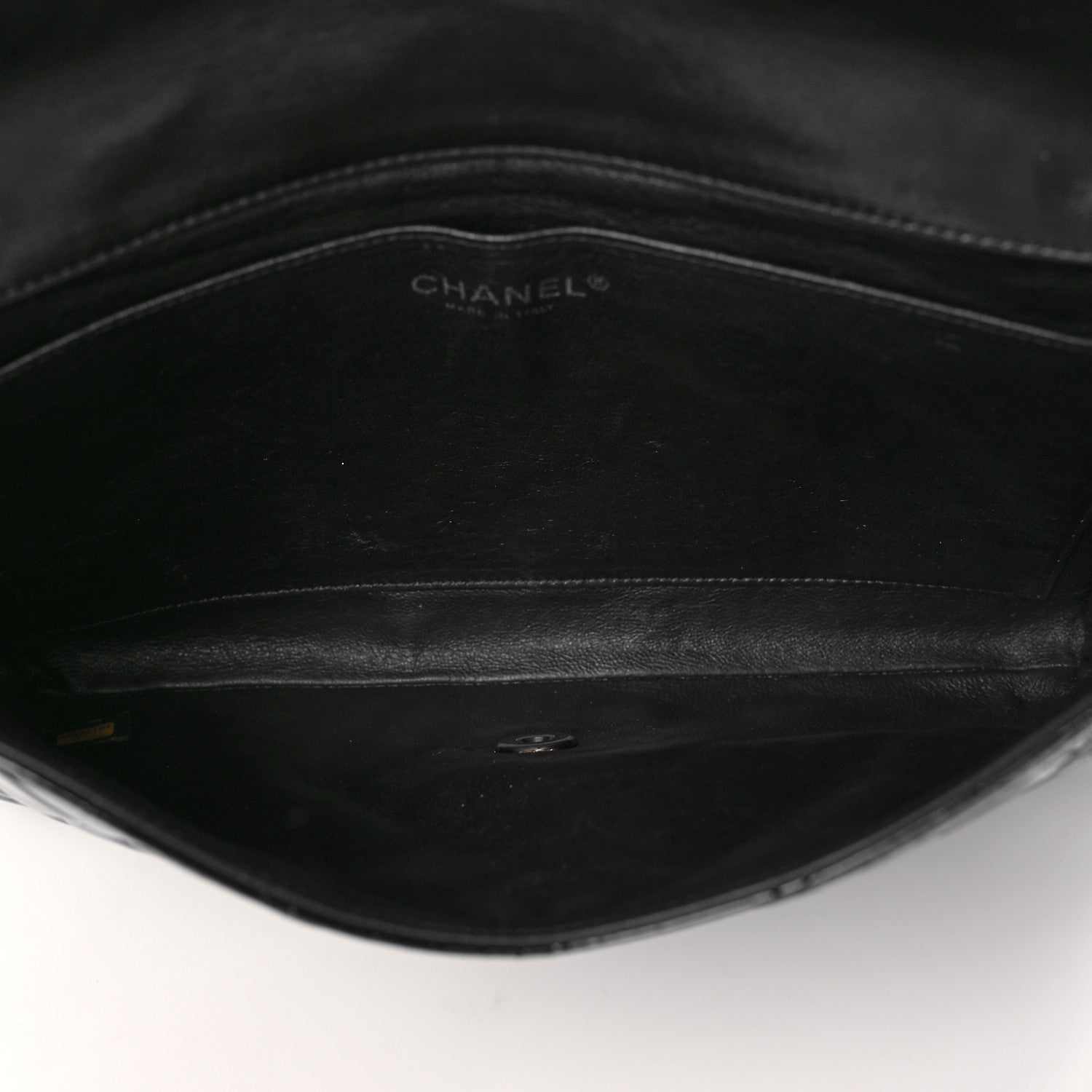 Chanel Patent Quilted Clutch with Chain Flap Black 5 of 9