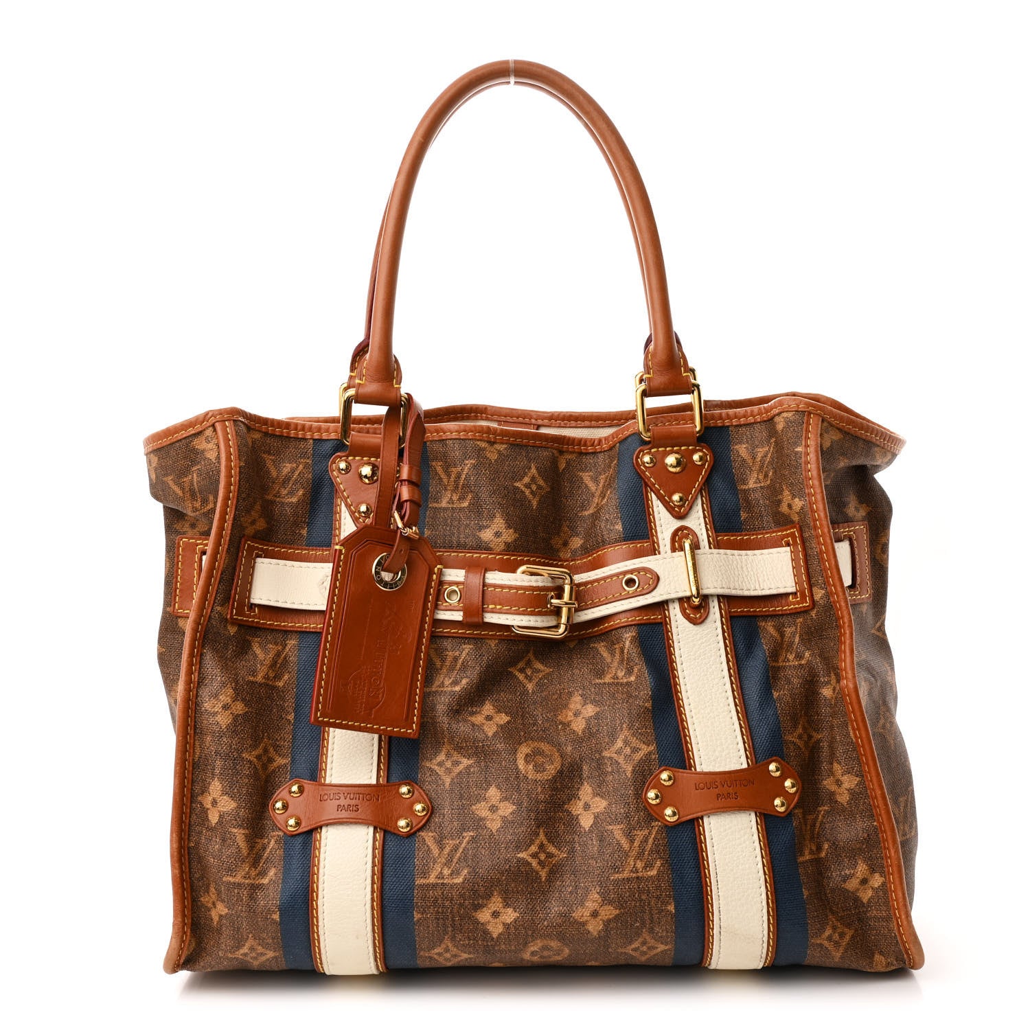 Louis Vuitton Monogram Rayures Tisse Sac GM Blue 1 of 10