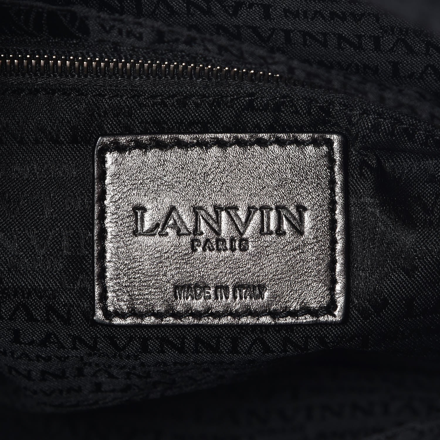 Lanvin Metallic Lame Happy Clutch Gunmetal 7 of 12