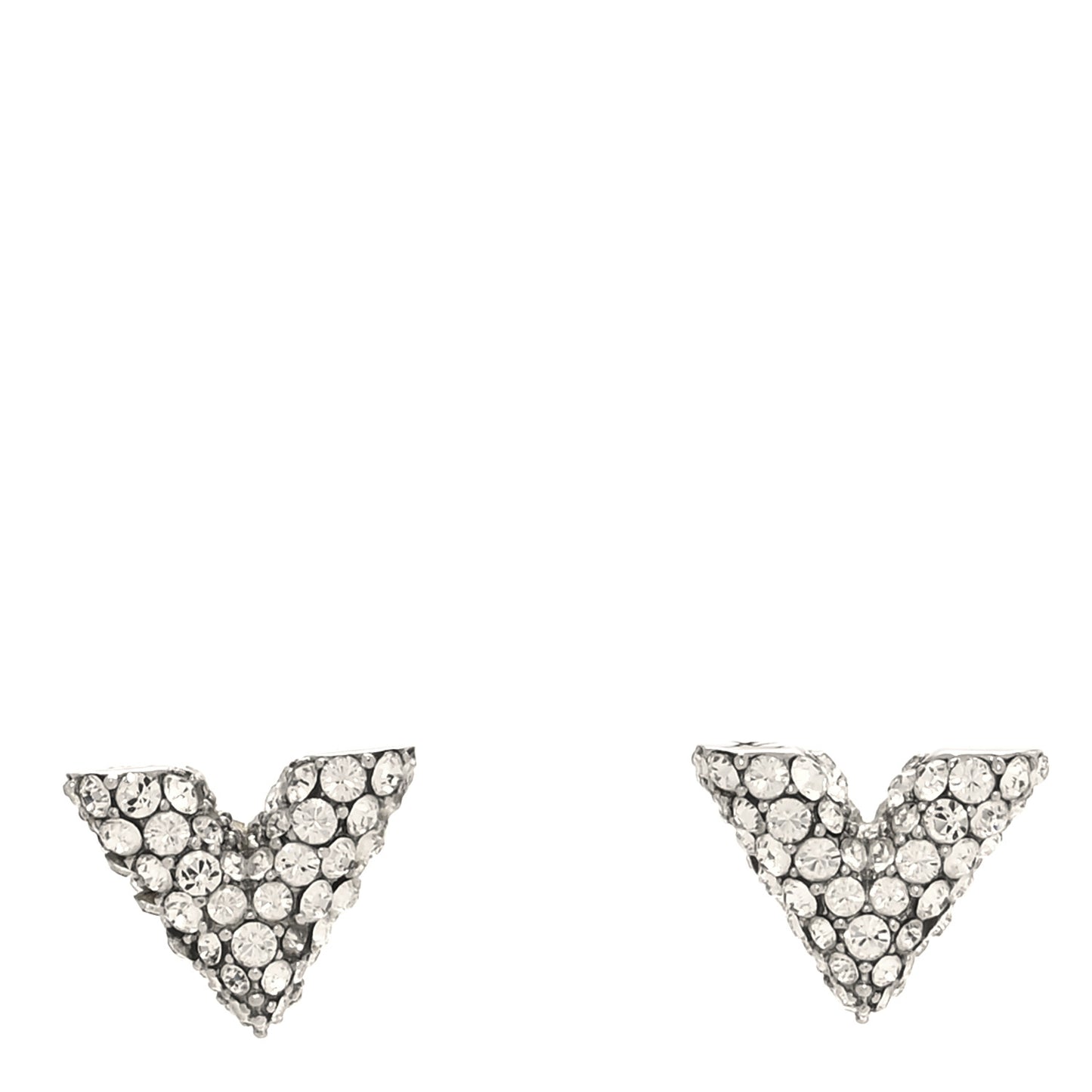 Crystal Essential V Stud Earrings Silver