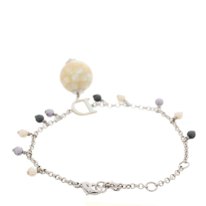Christian Dior Pearl Resin Bracelet Gold Black White 2 of 3