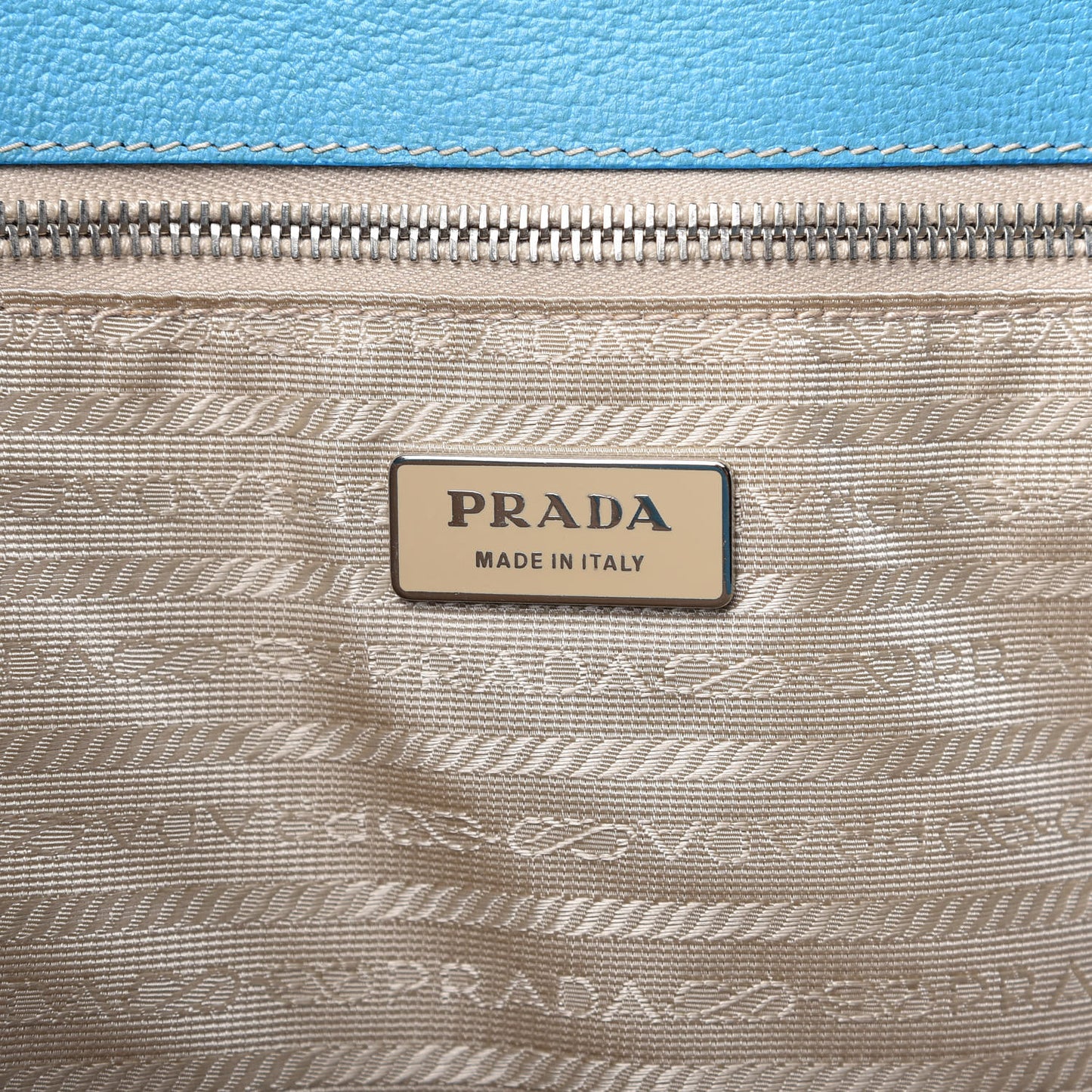 Canvas Calfskin Trim Tote Beige Voyage