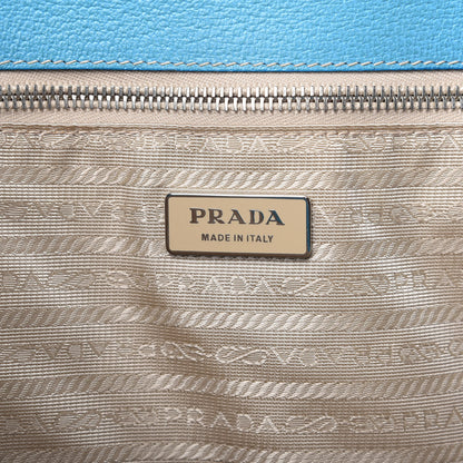 Prada Canvas Calfskin Trim Tote Beige Voyage 8 of 11