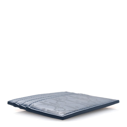 Christian Dior Calfskin Oblique Galaxy Perforated Card Holder Blue White 4 of 8