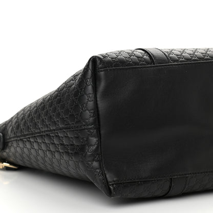 Gucci Soft Microguccissima Medium Zippered Satchel Black 9 of 10