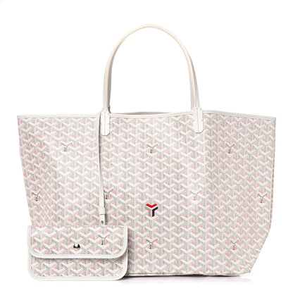 Goyard Goyardine Saint Louis Claire Voie GM White Pink 1 of 8