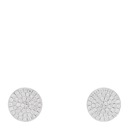 Anita Ko 18K White Gold Diamond Flat Disc Stud Earrings 1 of 5
