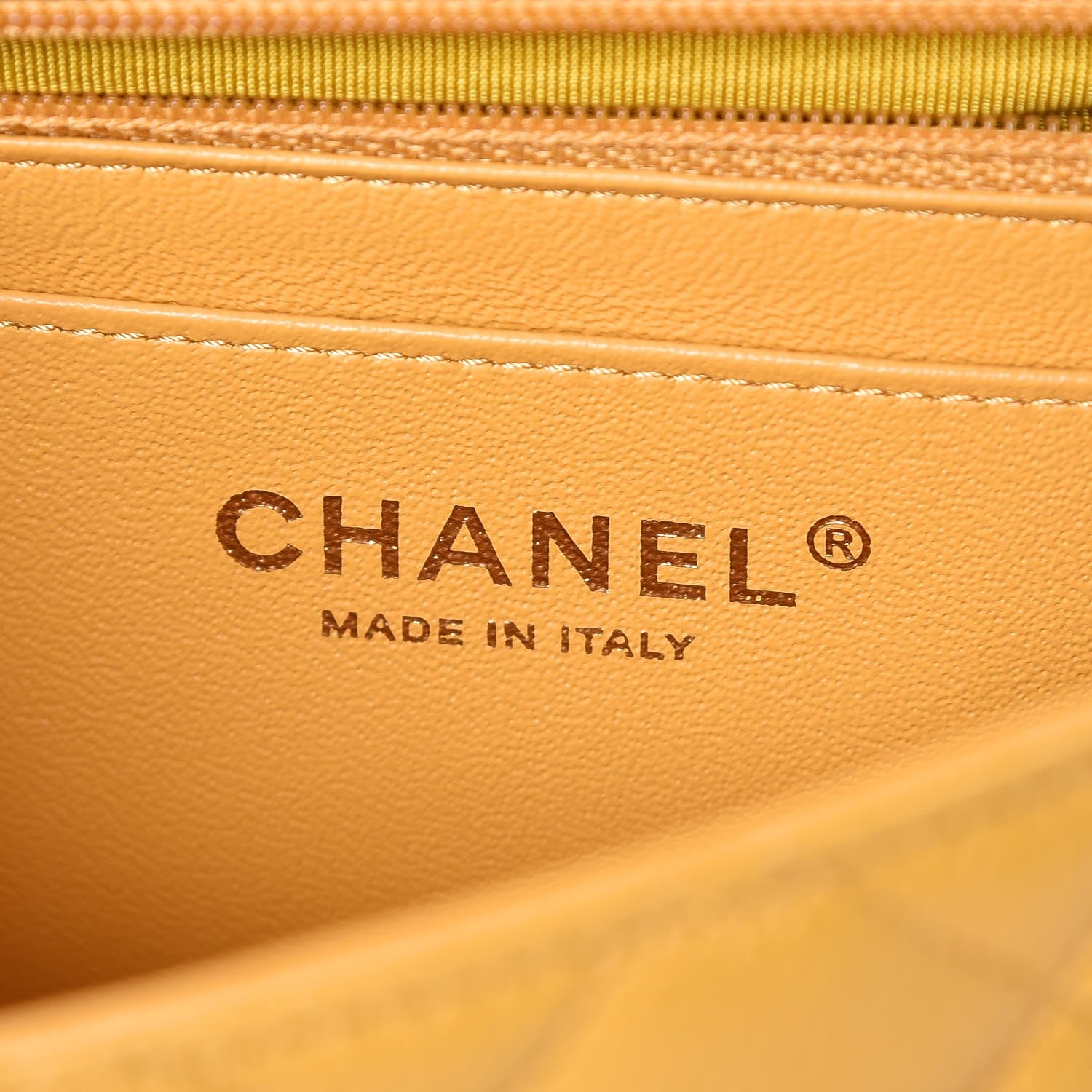 Chanel Caviar Quilted Mini Rectangular Flap Yellow 6 of 8