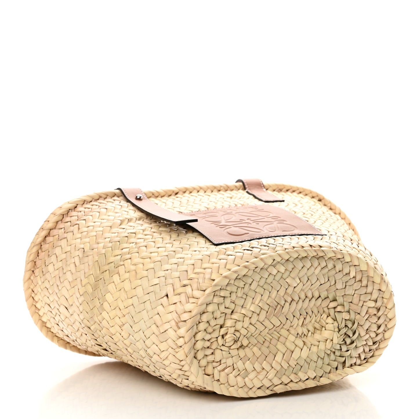 Raffia Medium Basket Tote Bag Natural Tan