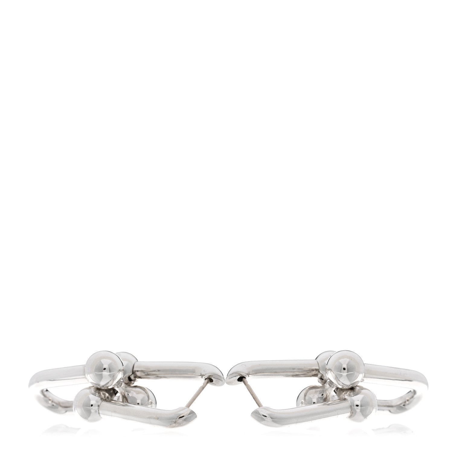 Tiffany Sterling Silver Extra Large HardWear Link Earrings 3 of 4
