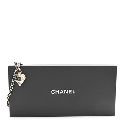 Chanel Lambskin Enamel CC Heart Chain Belt Black Gold 4 of 4