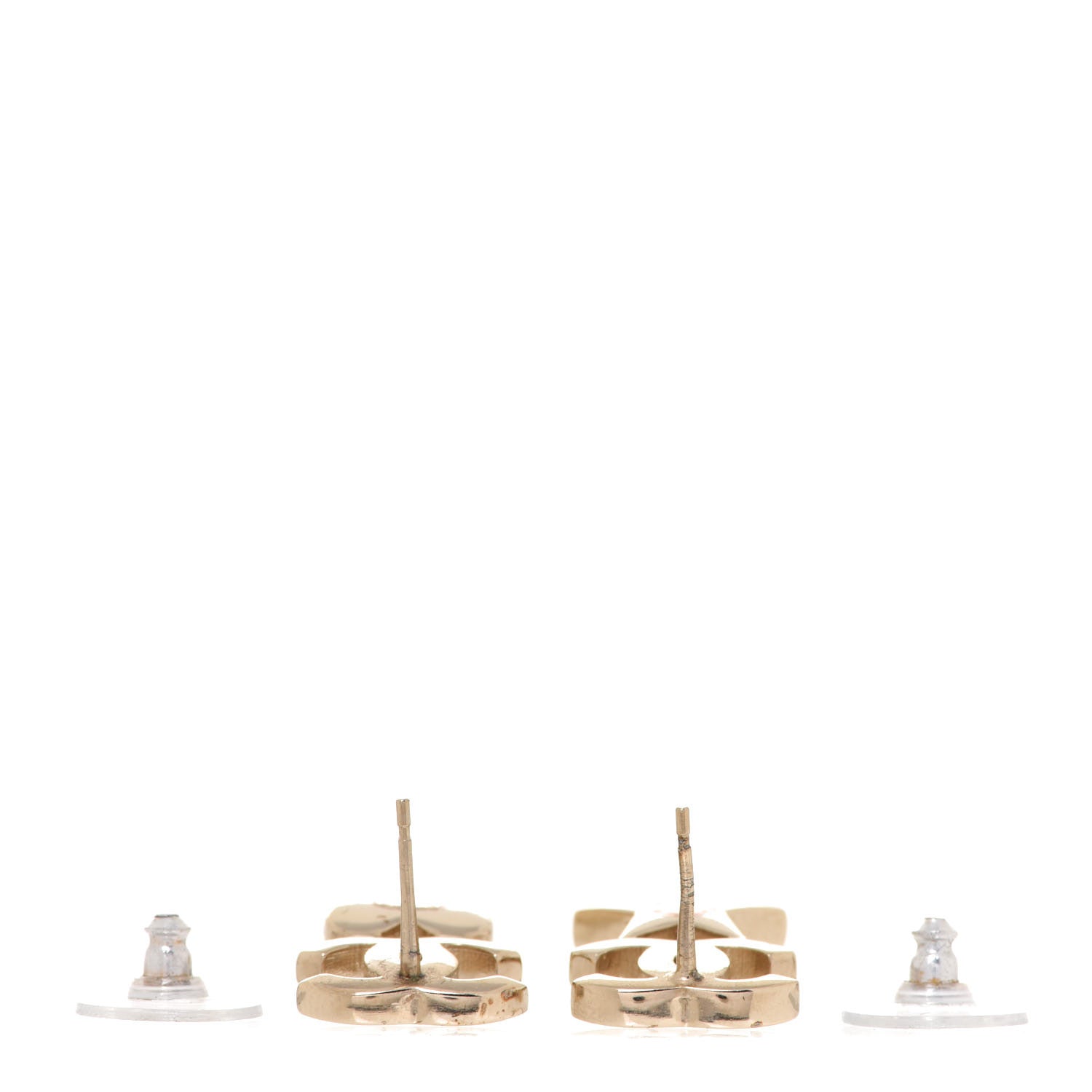 Chanel Crystal Pearl Charming Winter CC Star Heart Earrings Gold 3 of 4
