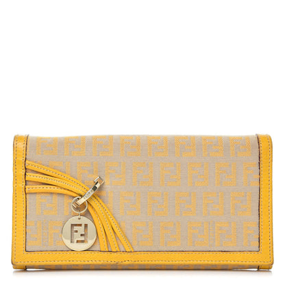 Fendi Zucchino Continental Wallet Yellow 1 of 12