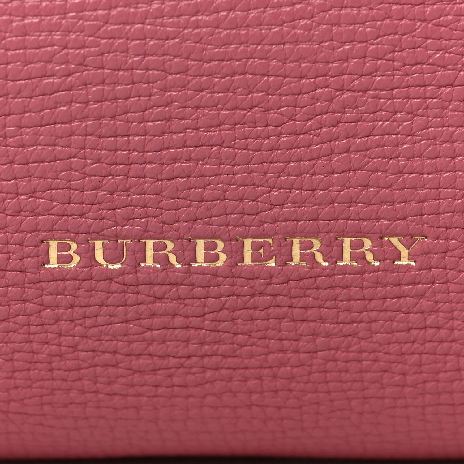Burberry Grainy Calfskin House Check Medium Banner Tote Mauve Pink 9 of 9