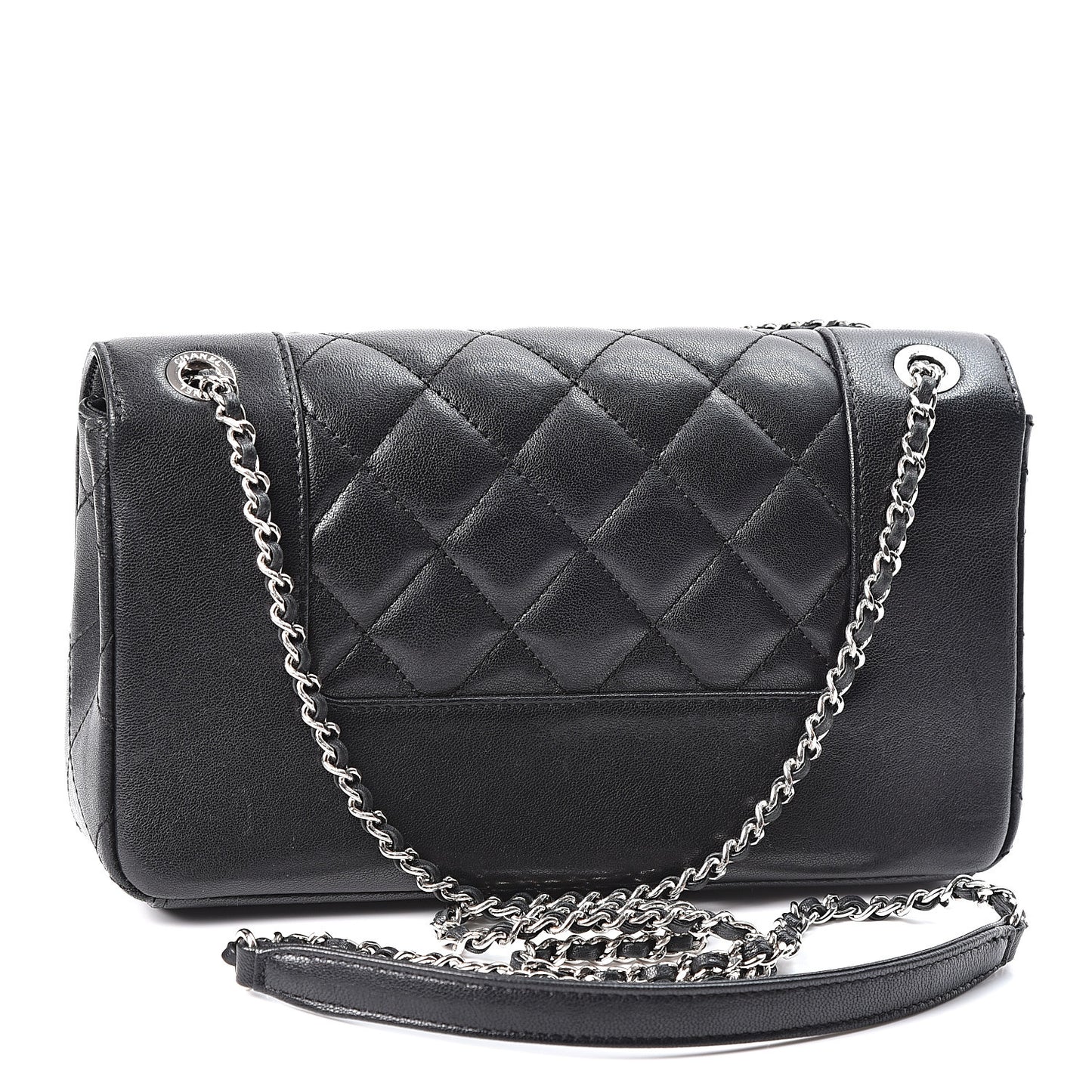 Sheepskin Quilted Medium Vintage Mademoiselle Flap Black