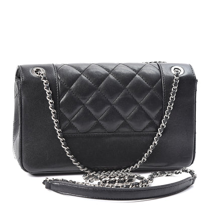 Chanel Sheepskin Quilted Medium Vintage Mademoiselle Flap Black 2 of 9