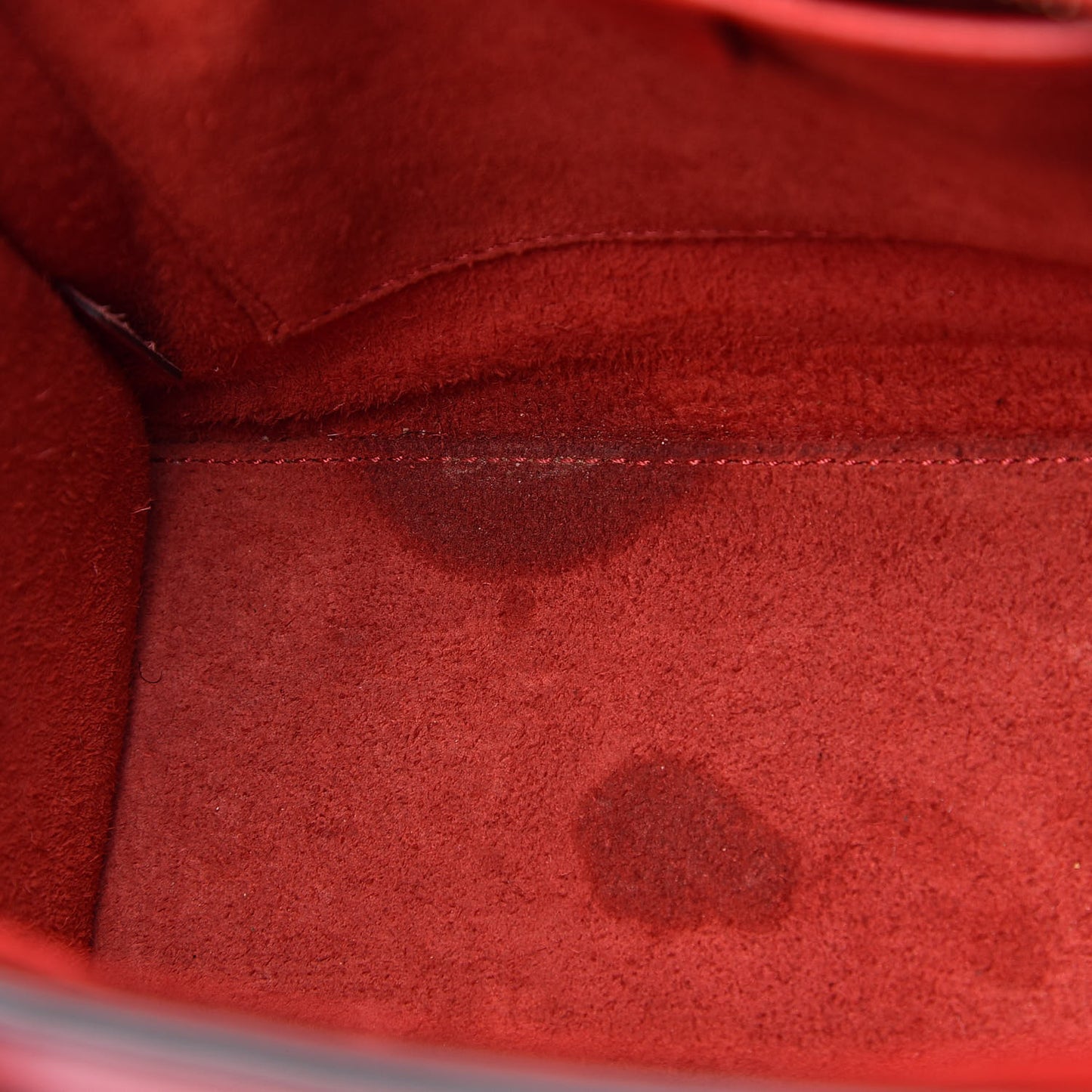 Drummed Calfskin Nano Luggage Coquelicot