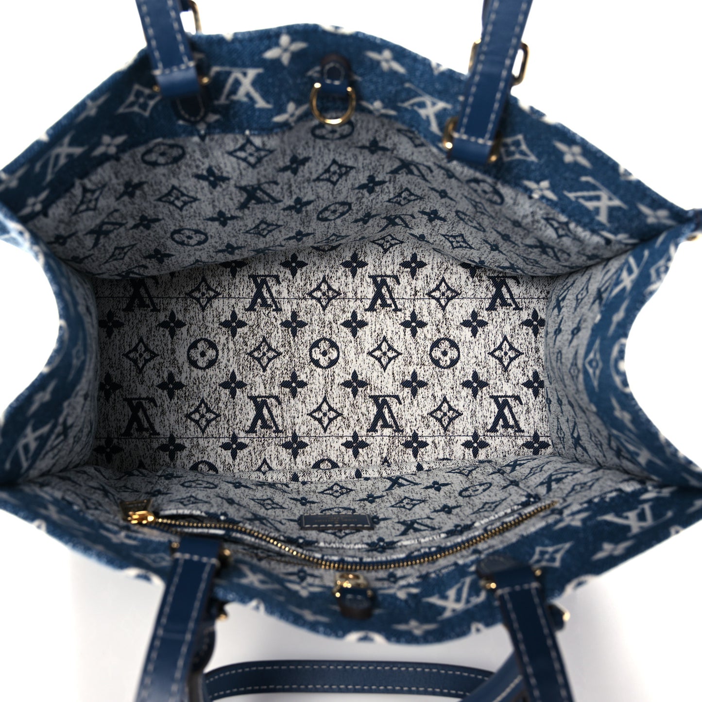 Monogram Jacquard Denim Onthego MM Bleu