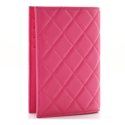 Chanel Lambskin Quilted Passport Holder Pink 3 of 7
