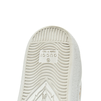 Gucci Calfskin Bee Star Embroidered Sylvie Web Ace Sneakers 35 White 15 of 20