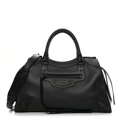 Balenciaga Grained Calfskin Neo Classic Black Hardware Medium City Black 1 of 10
